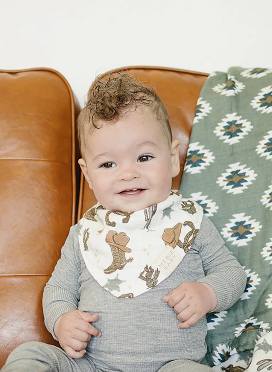 Outlaw Cowboy Muslin Bib