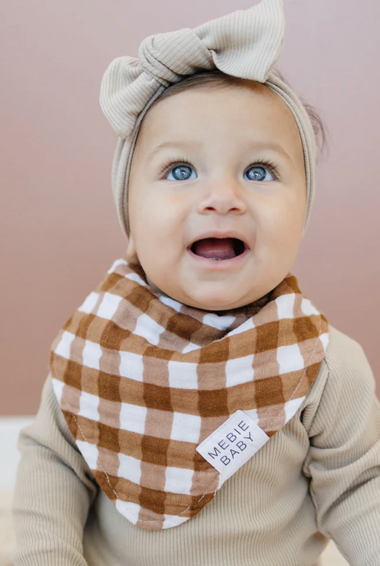 Gingham Muslin Bib