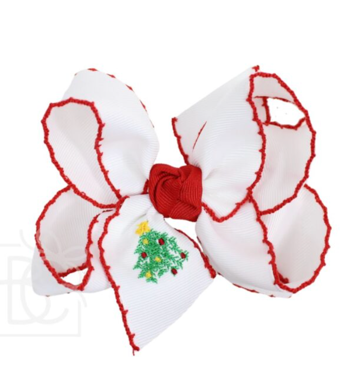 Christmas Tree 4.5 Large Grosgrain Bow w/ Knot