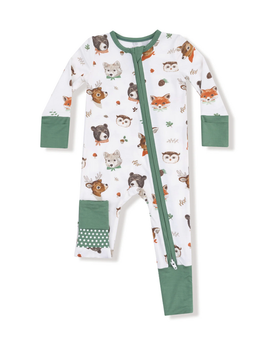 Woodland Animal Faces Convertible Romper
