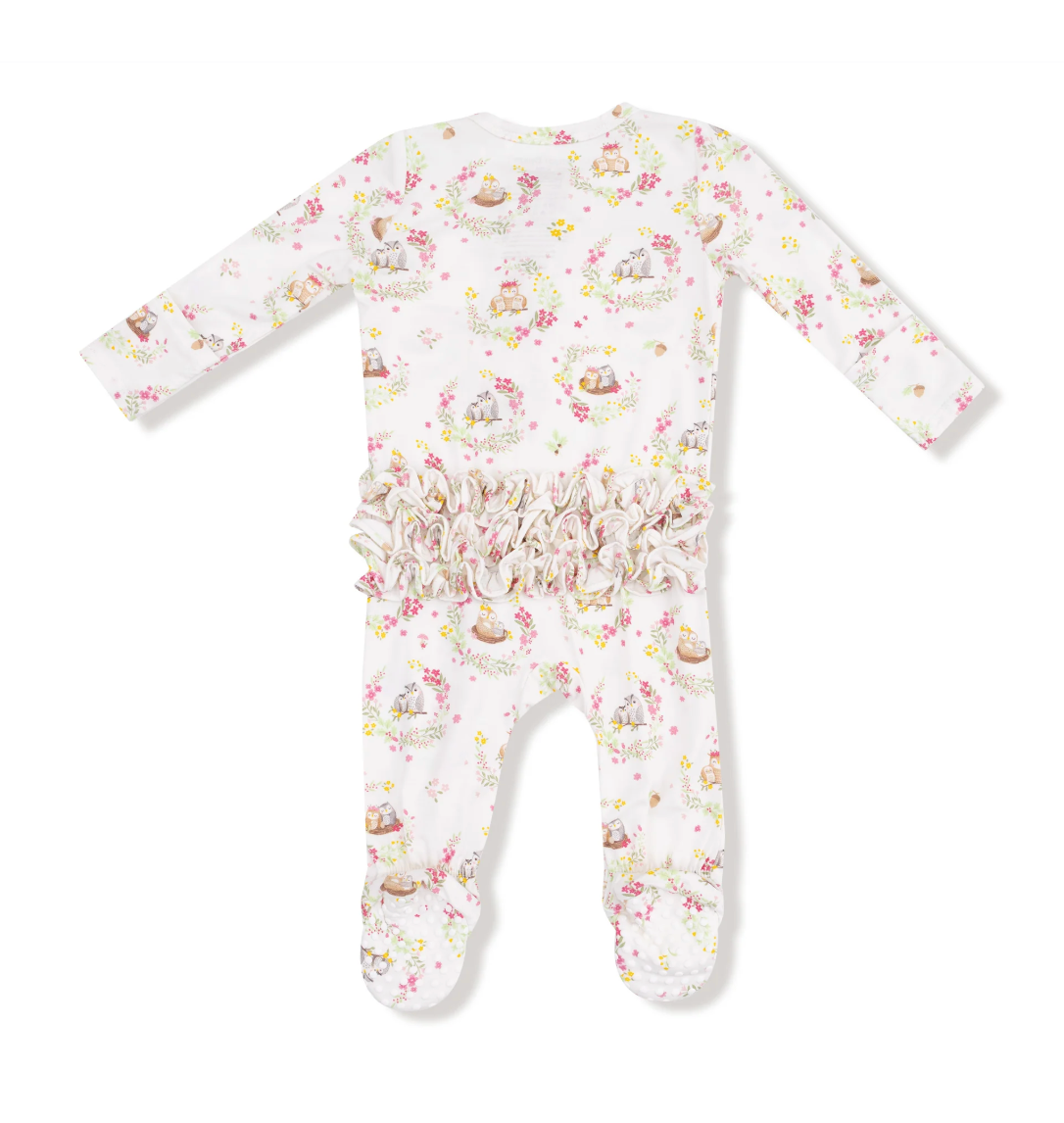 Floral Owl Families Footie