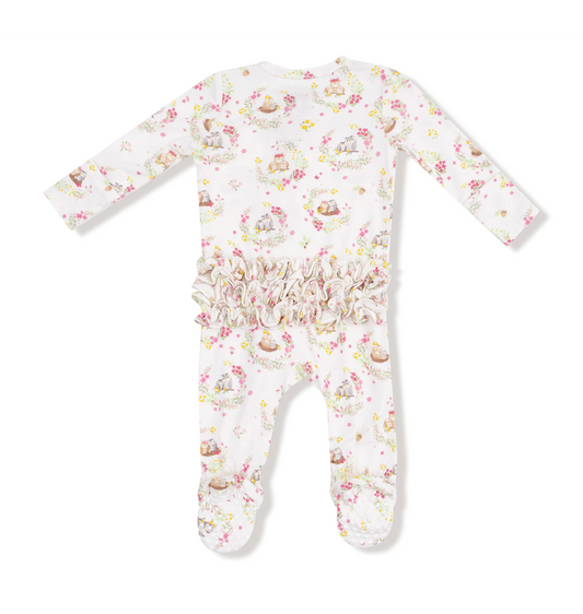 Floral Owl Families Footie