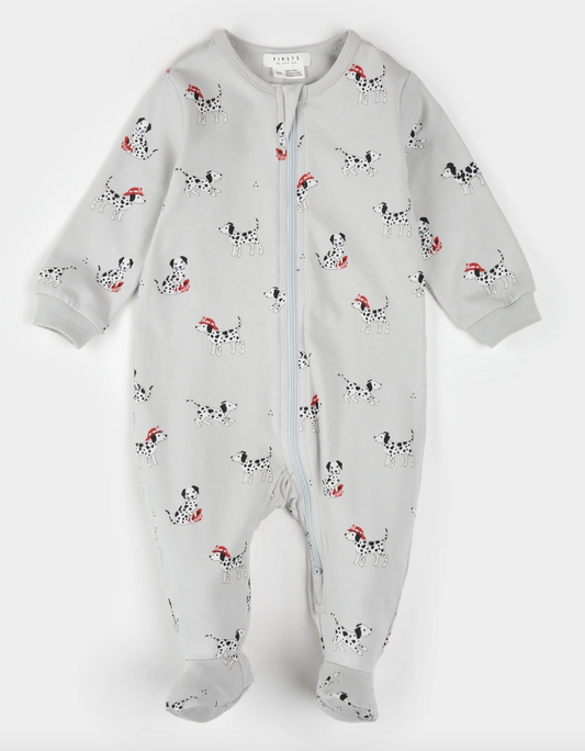 Firefighter Dalmatian Zipper Footie