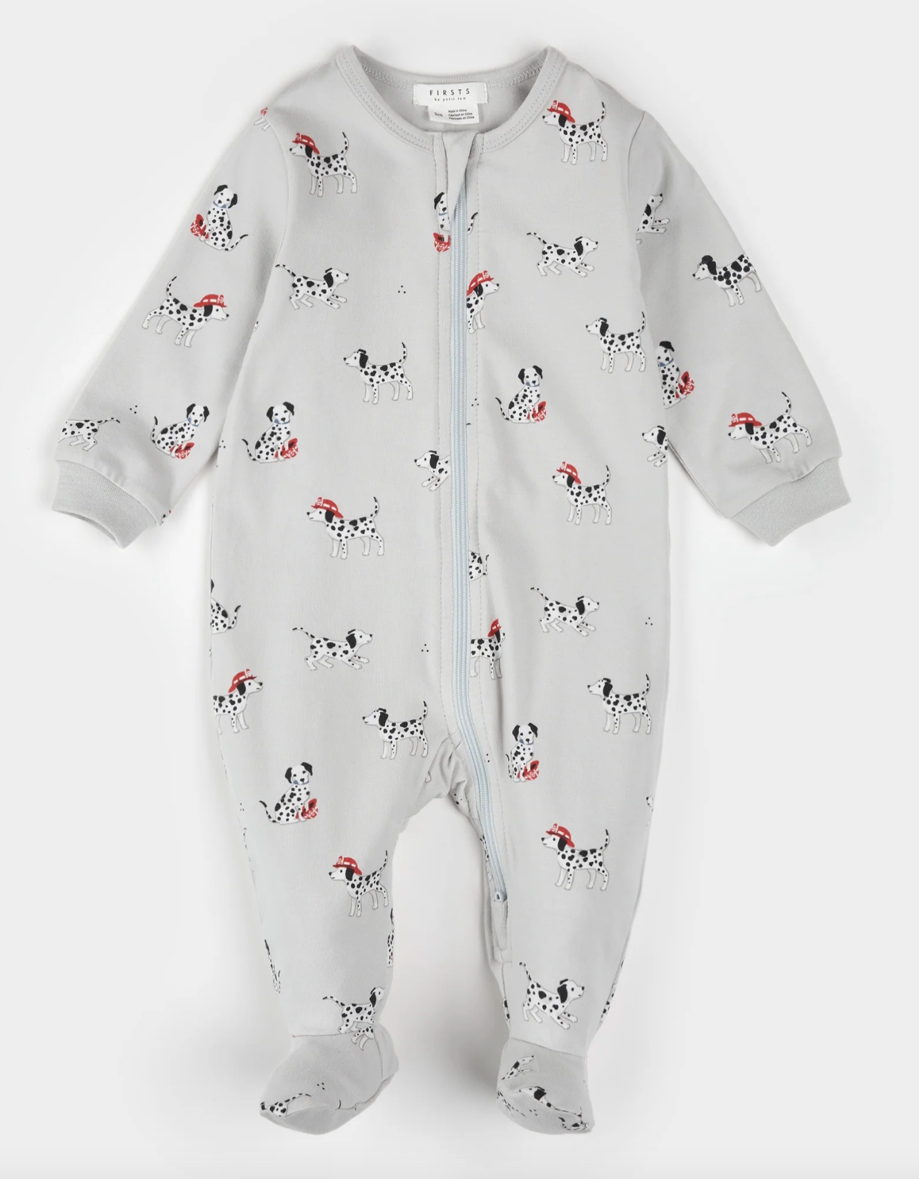 Firefighter Dalmatian Zipper Footie