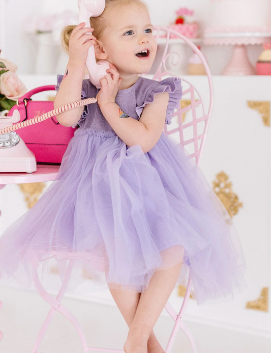 Lavender Shimmer Tutu Dress