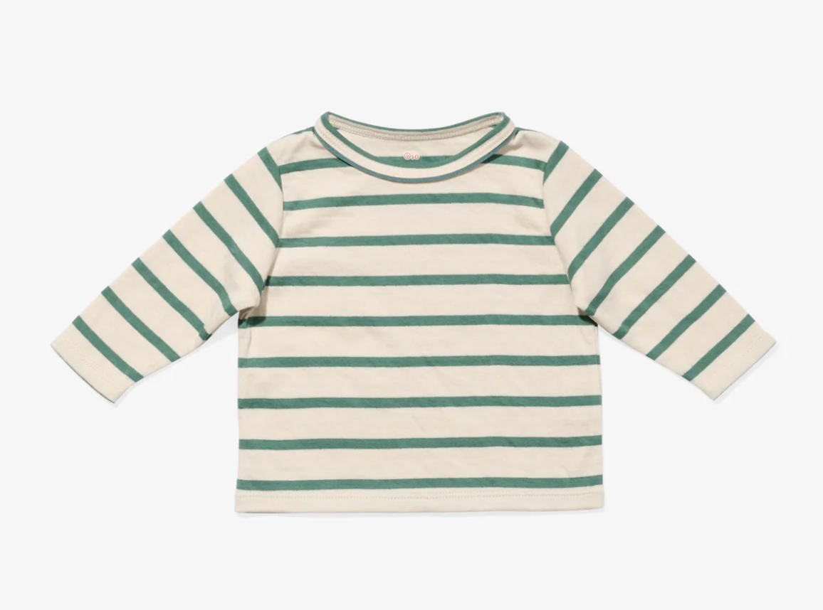 Edward Baby T-Shirt - Pine Stripe