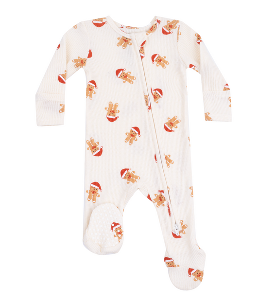 Gingerbread - 2 Way Zipper Footie