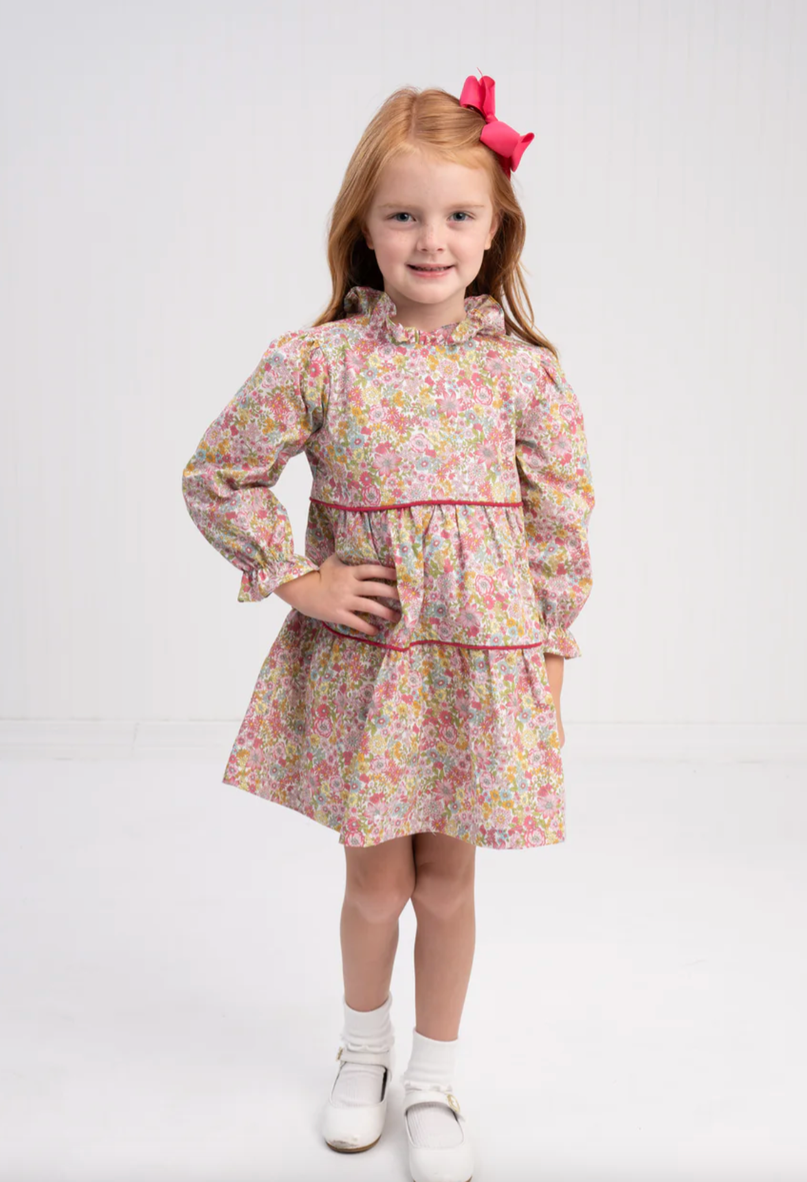 Zoe Raspberry Floral Dress