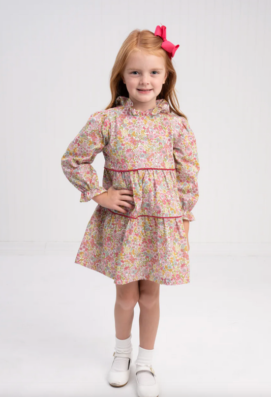 Zoe Raspberry Floral Dress