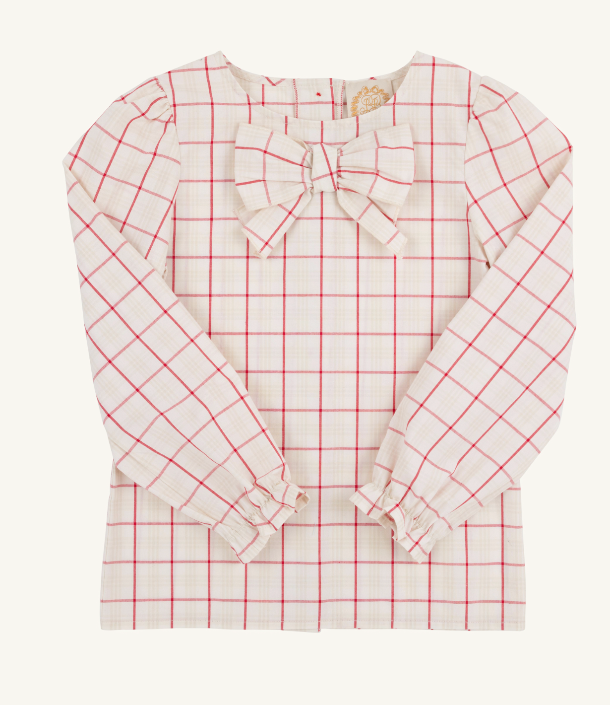 Oak Park Plaid Beatrice Bow Blouse