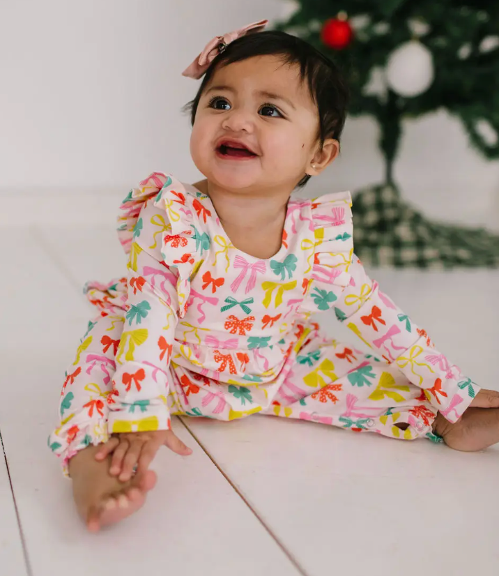 Mabel Romper in Holiday Bows
