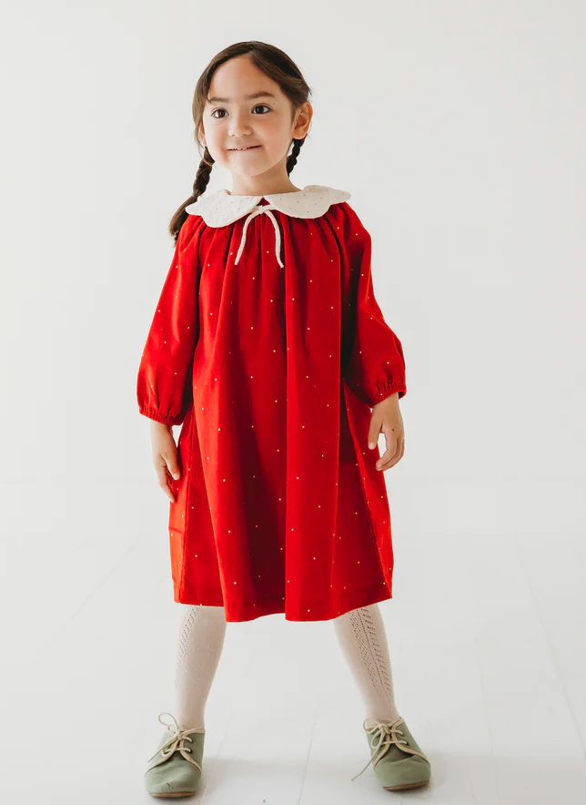 Christmas Carol Red Holiday Dress