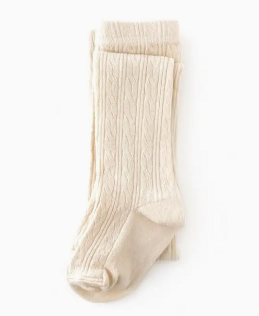 Vanilla Cable Knit Tights