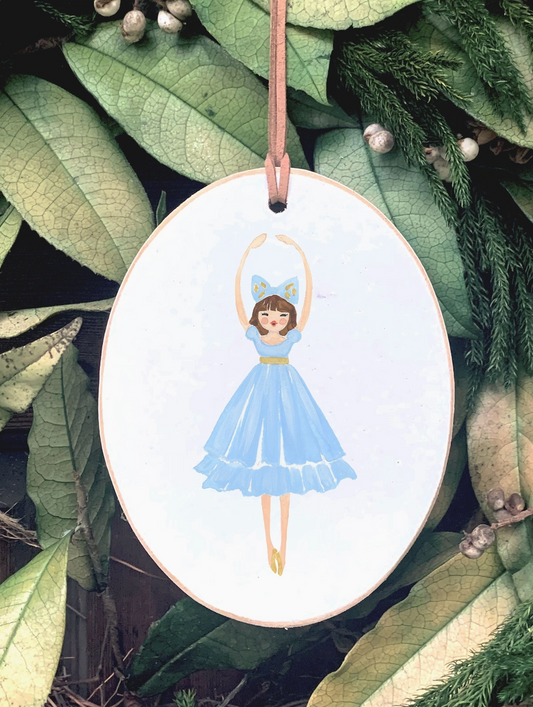 Blue Ballerina Ornament