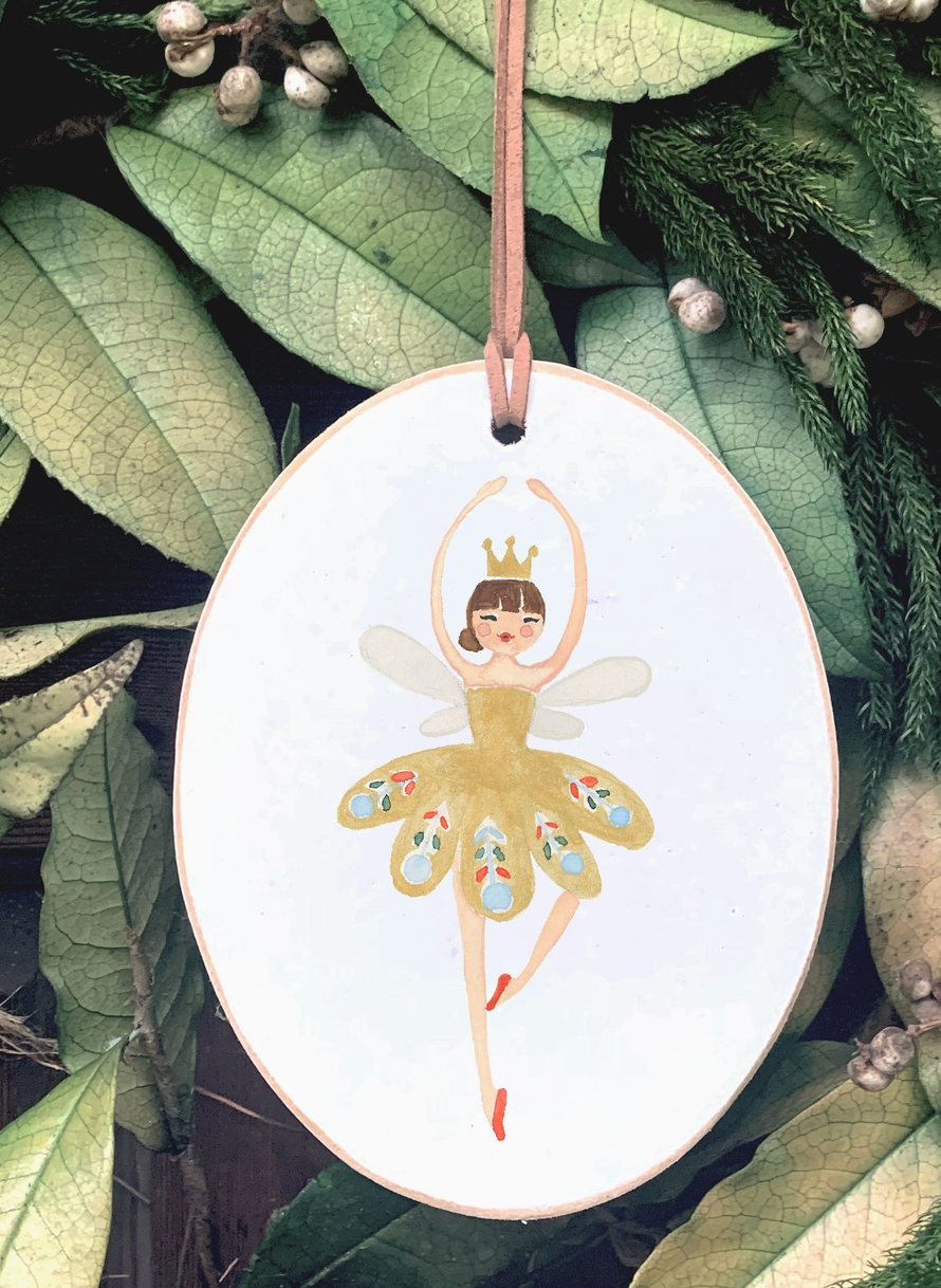 Gold Ballerina Ornament