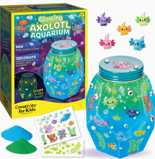 Glowing Axolotl Aquarium Craft Kit