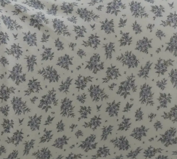 Vintage Blue Floral Bamboo Footie