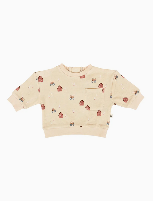 Fleece Sweatshirt in Farm
