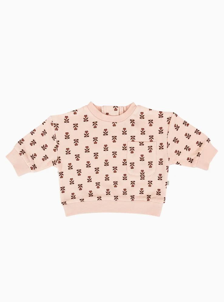 Fleece Sweatshirt in Wild Rose