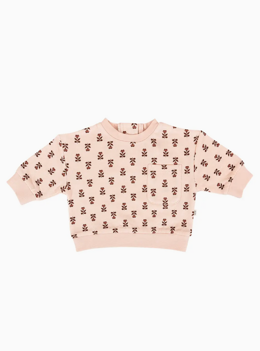 Fleece Sweatshirt in Wild Rose