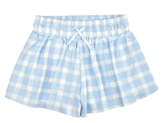 Blue Gingham Butterfly Shorts