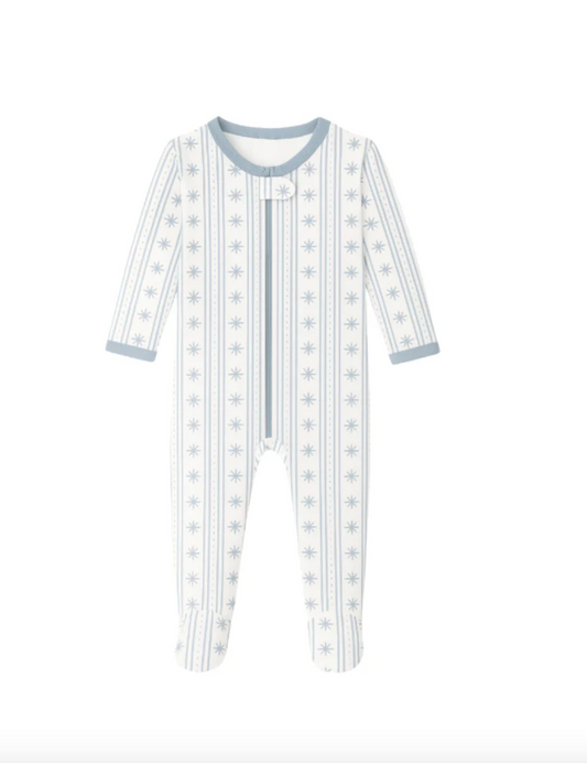 Blue Starlight Stripes Footie
