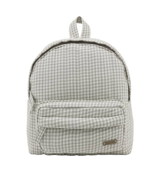 Mini Backpack || Sage Gingham