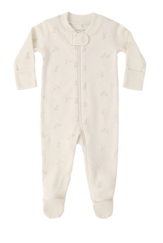 Zip Long Sleeve Sleeper Footie || Bunnies