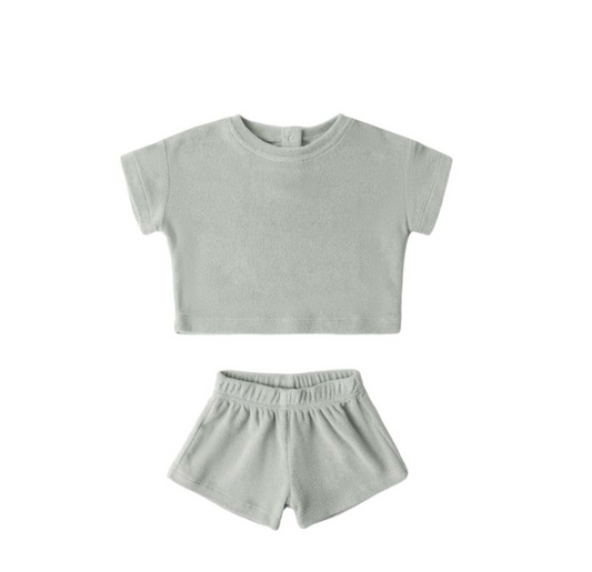 Terry Tee + Short Set || Sage