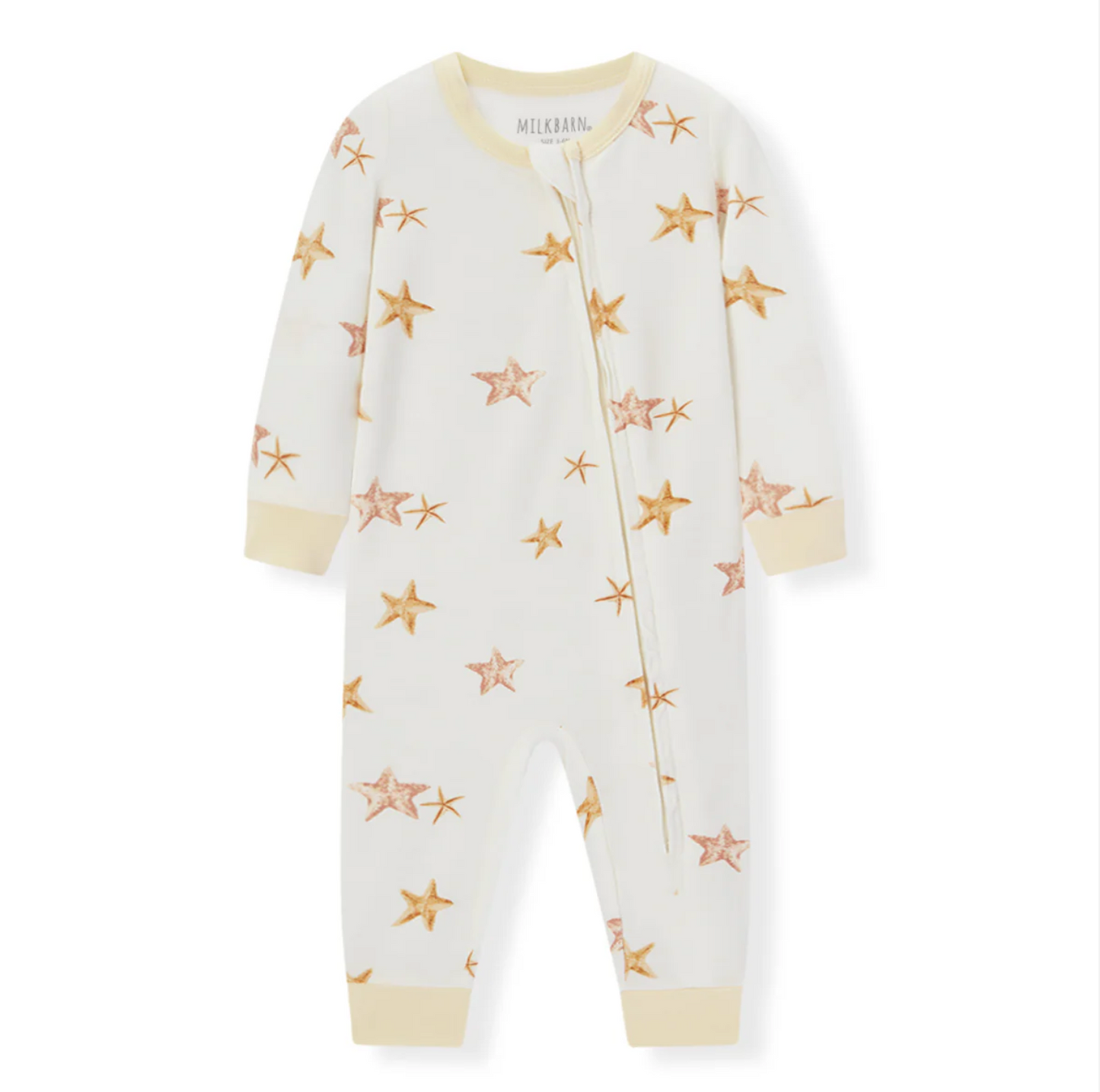 Luxe Stretch Zipper Pajama Starfish Dreams