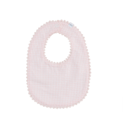 Pink Gingham Bib