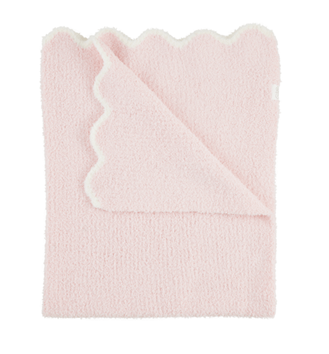 Pink Scallop Chenille Blanket