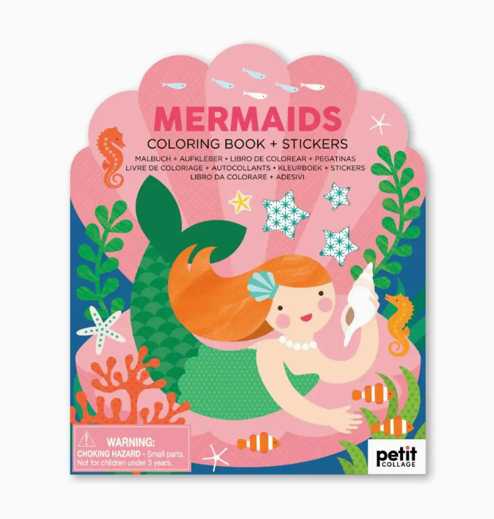 Coloring Book with Stickers: Mermaids