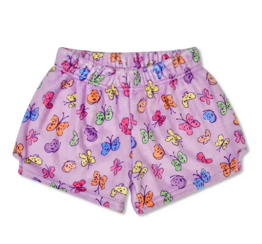 Bright Butterflies Plush Shorts