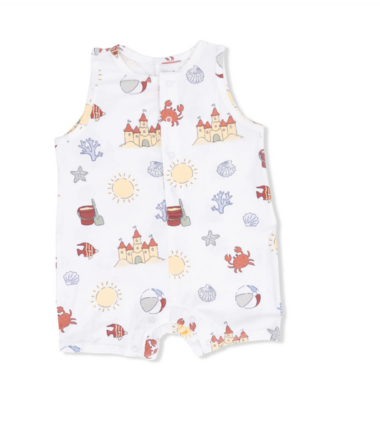 Sunny Sandcastles - Sleeveless Shortie Romper