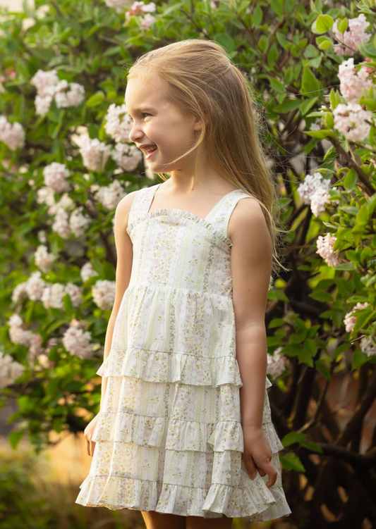 Graceful Garden Sleeveless Floral Dress