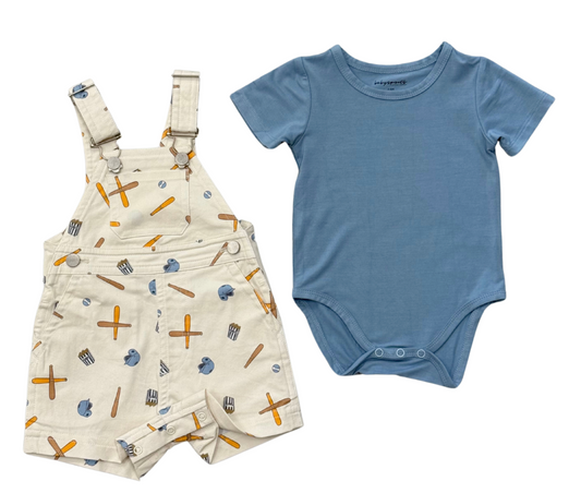 COTTON OVERALLS SET