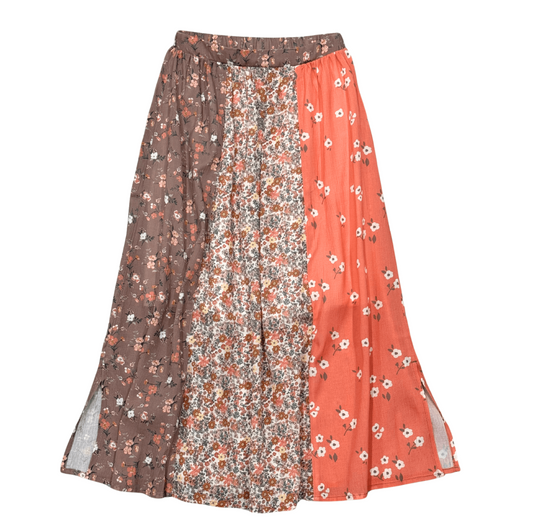 Boho Floral Panel Skirt