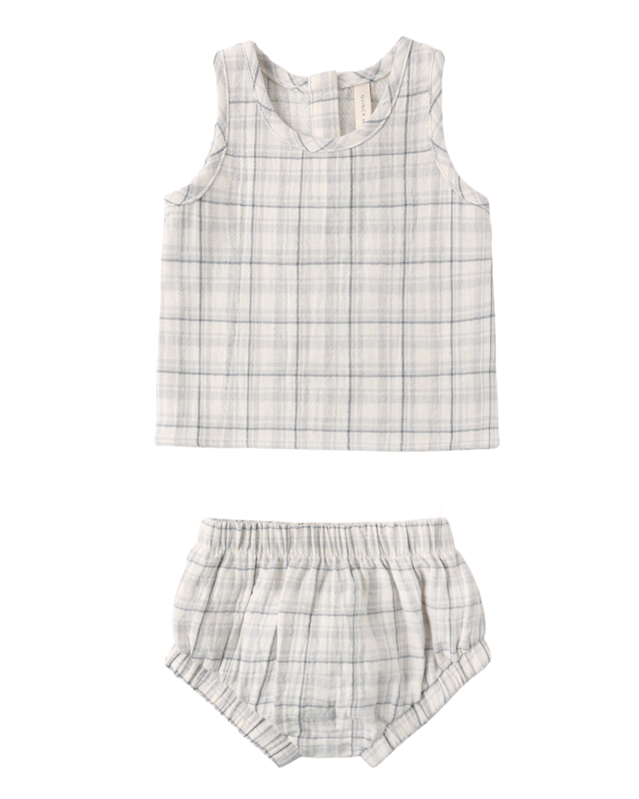 Woven Tank Set || Blue Plaid