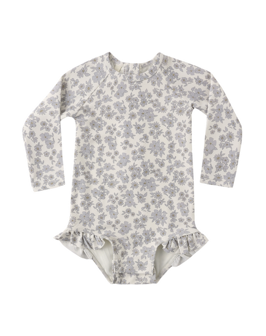 Olivia Rashguard One-Piece || Blue Floral