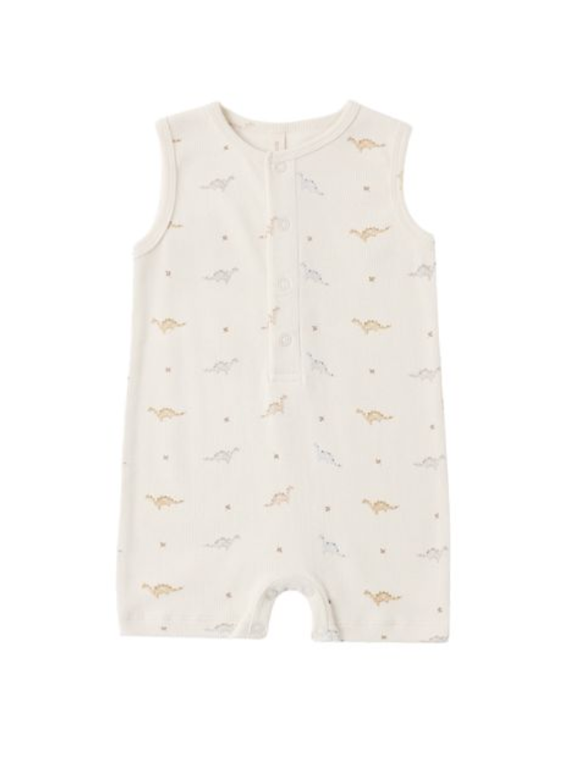 Ribbed Henley Romper || Dinos