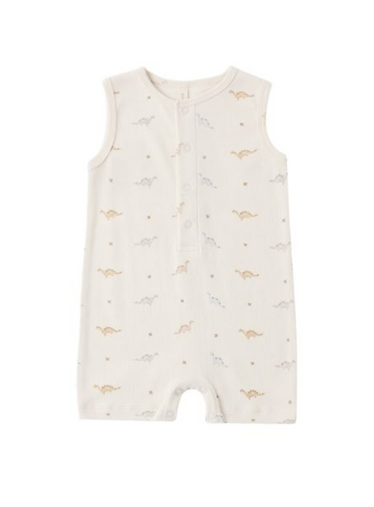 Ribbed Henley Romper || Dinos