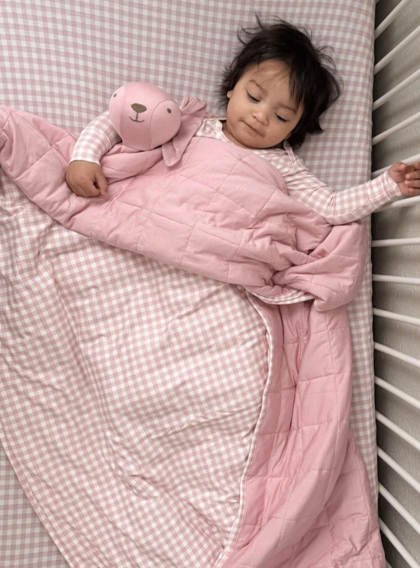 Mini Cloud Blanket - Pink Gingham