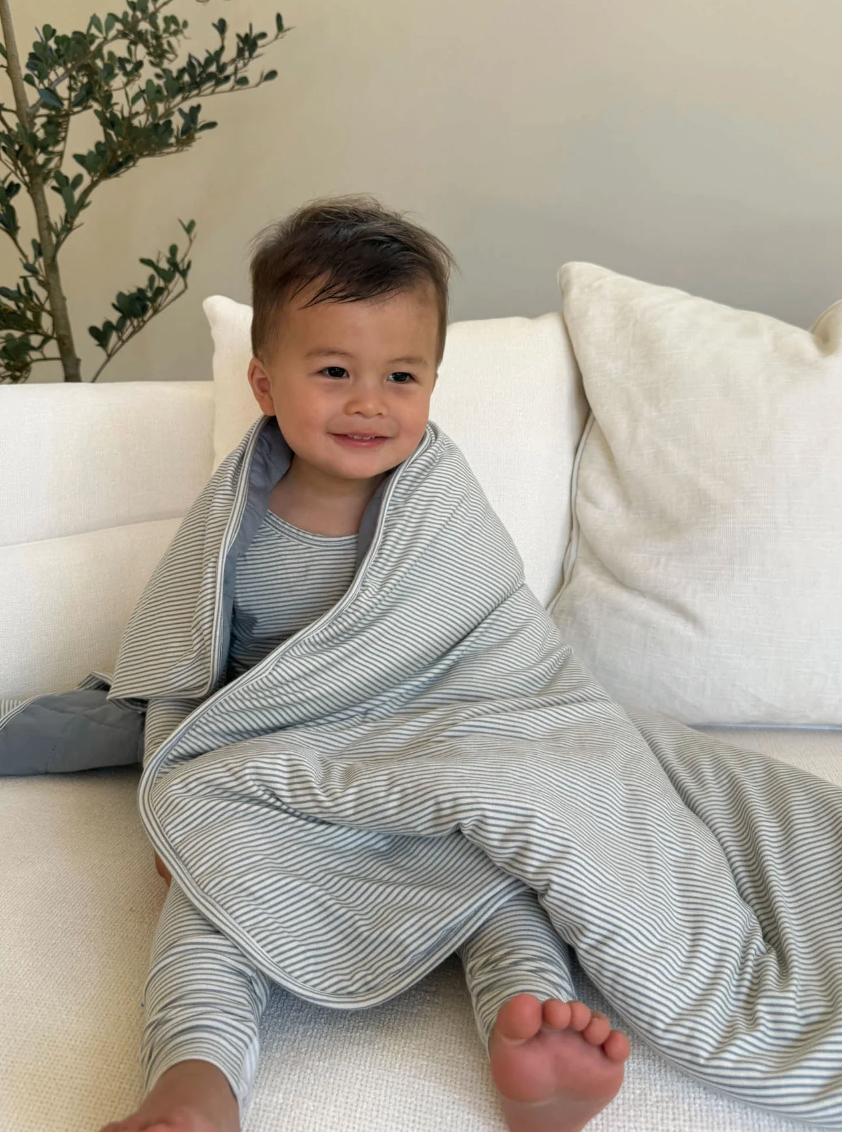 Toddler Cloud Blanket - Blue Stripe