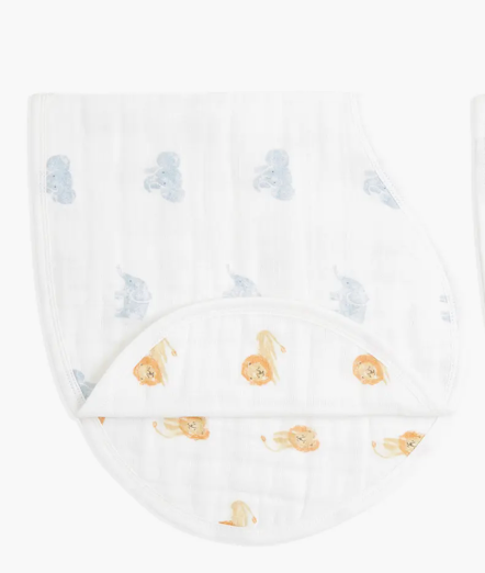 Elephant + Lion Burpy Bib