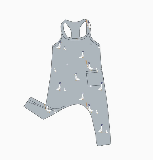 Tank Romper - Baseball Goose
