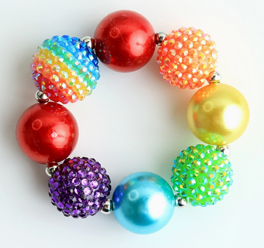 Chunky Sparkle Rainbow Bracelet