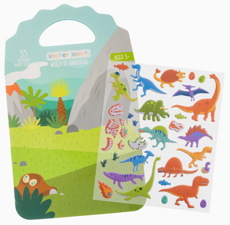 Reusable Puffy Sticker Books - Dino