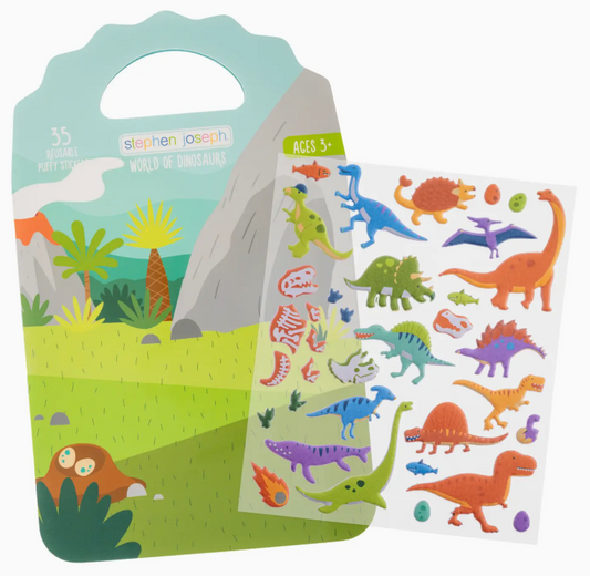 Reusable Puffy Sticker Books - Dino