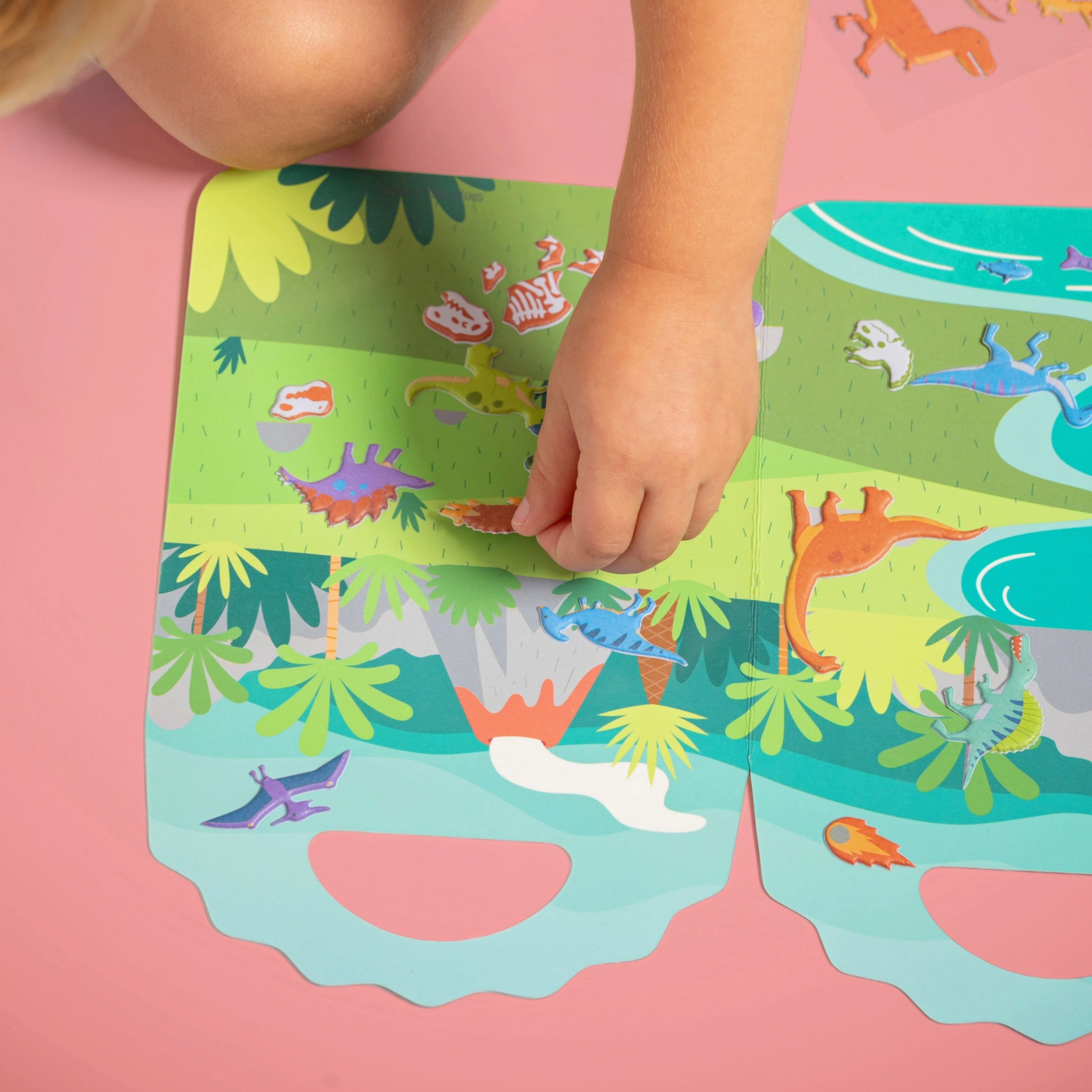 Reusable Puffy Sticker Books - Dino